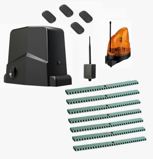 AN-MOTORS ARW-1000MKIT-1LK7-BT-T4 Автоматика для откатных ворот ARW-1000MKIT 1LK7-BT-T4, комплект: привод, сигнальная лампа, 4 пульта, 7 реек, Bluetooth-модуль