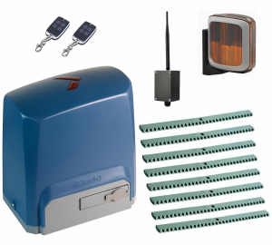 R-TECH SL1000KCEKIT-LA8-BT Автоматика для откатных ворот SL1000AC.M KIT-LA8-BT, комплект: привод, 2 пульта, Bluetooth-модуль, лампа, 8 реек