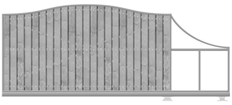 КОРН 70РС707-65КГ Откатные ворота КОРН ВОЛНА, толщина 65 мм