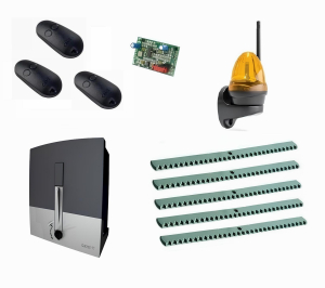 CAME BXL04AGS KIT5-LK-T3 Автоматика для откатных ворот BXL04AGS KIT5-LK-Т3, комплект: привод, радиоприемник, 3 пульта, лампа, 5 реек