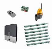 Автоматика для откатных ворот BXL04AGS KIT7-LK-T1, комплект: привод, радиоприемник, пульт, лампа, 7 реек