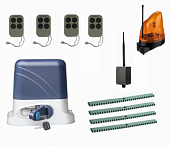 Автоматика для откатных ворот KSL-1300 KIT-L1K4-BT-Т4, комплект: привод, 4 пульта, Bluetooth-модуль, лампа, 4 рейки