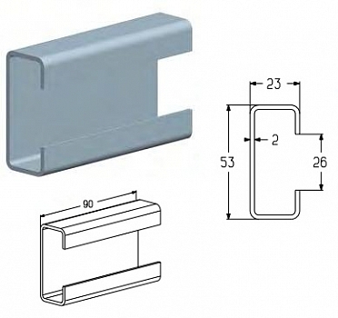 ALUTECH B133 - 402600300 Кронштейн B133 для подъёмных секционных ворот