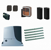 Автоматика для откатных ворот NICE RB600KITFULL5-A, комплект: привод, радиоприёмник, 2 пульта, фотоэлементы, лампа, 5 реек