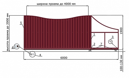 Каркас откатных ворот КОРН серии РУЧЕЙ, купить в любом городе России с доставкой, размер 4 000х2 000, цвет 82ad33be-9aed-11e3-81d6-e447bd2f56ba, цена 83 070 руб.