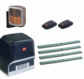 Автоматика для откатных ворот BFT ARES BT A 1000-LA4, комплект: привод, лампа, 2 пульта, 4 рейки 