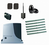 Автоматика для откатных ворот NICE RB1000KIT6-FK-BT, комплект: привод, радиоприёмник, 2 пульта, фотоэлементы, 6 реек, Bluetooth-модуль