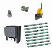 Автоматика для откатных ворот CAME BX608AGS KIT8-LK-T1, комплект: привод, радиоприемник, пульт, лампа, 8 реек