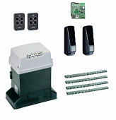 Автоматика для откатных ворот FAAC 746KIT-F4, комплект: привод, радиоприемник, 2 пульта, фотоэлементы, 4 рейки