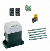 Автоматика для откатных ворот FAAC 746KIT-LK5, комплект: привод, радиоприемник, 2 пульта, лампа, 5 реек