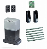 Автоматика для откатных ворот FAAC 844ERKIT-F6, комплект: привод, радиоприемник, 2 пульта, фотоэлементы, 6 реек