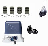 Автоматика для откатных ворот KSL-1300 FULL-4K-Т4, комплект: привод, 4 пульта, фотоэлементы, лампа