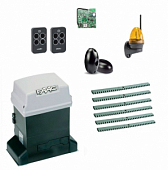 Автоматика для откатных ворот FAAC 746KIT FULL6-К, комплект: привод, радиоприемник, 2 пульта, фотоэлементы, лампа, 6 реек