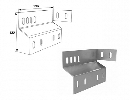 DOORHAN DH24623 Пластина соединительная концевого кронштейна с угловой стойкой для подъёмных секционных ворот