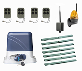 Автоматика для откатных ворот KSL-1300 KIT-LK7-BT-Т4, комплект: привод, 4 пульта, Bluetooth-модуль, лампа, 7 реек
