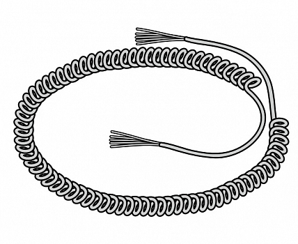 HORMANN 638184 Спиральный провод, 5-жильный (6 – 9 м)