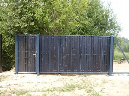 Откатные ворота для дачи серии КЛАССИК, купить в любом городе России с доставкой, размер 3 500х2 000, цвет e128fd18-9af7-11e3-81d6-e447bd2f56ba, цена 85 500 руб.