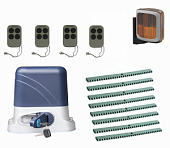 Автоматика для откатных ворот KSL-800 KIT-L2K8-Т4, комплект: привод, 4 пульта, лампа, 8 реек