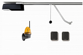 Автоматика для гаражных подъемных секционных ворот NICE SPO16BKCE-L, комплект:привод, рейка, 2 пульта, лампа