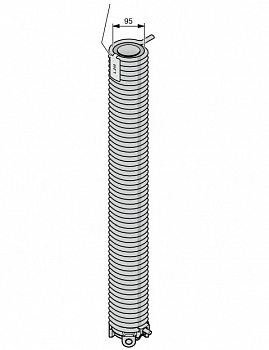 HORMANN 3074321 Торсионная пружина с пластмассовой трубой и натяжным конусом (R227)