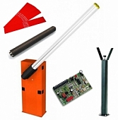 Шлагбаум автоматический CAME GARD 6500-AF, комплект: тумба, стрела, пружина, опора, наклейки светоотражающие, фотоэлементы, радиоприёмник