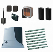 Автоматика для откатных ворот NICE RB600KITFULL8-A-BT, комплект: привод, радиоприёмник, 2 пульта, фотоэлементы, лампа, 8 реек, Bluetooth-модуль