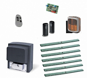 Автоматика для откатных ворот CAME BX608AGS FULL7-A1-T1, комплект: привод, радиоприемник, пульт, фотоэлементы, лампа, 7 реек