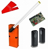 Шлагбаум автоматический CAME GARD 4000-AF, комплект: тумба, стрела, наклейки светоотражающие, фотоэлементы, радиоприёмник