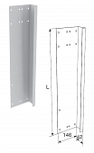 DOORHAN 50012LS/RAL9003 Боковая крышка 575мм левая усиленная для панелей с отверстиями для крепления RAL9003 для подъёмных секционных ворот