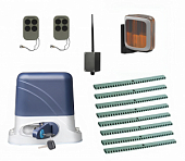Автоматика для откатных ворот КОРН KSL-800KIT-L2K8-BT, комплект: привод, 2 пульта, Bluetooth-модуль, лампа, 8 реек