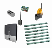 Автоматика для откатных ворот CAME BXL04AGS KIT7-LK-T1-BT, комплект: привод, радиоприемник, пульт, лампа, 7 реек, Bluetooth-модуль