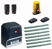 Автоматика для откатных ворот BFT ARES BT A 1000-KIT7, комплект: привод, фотоэлементы, лампа, 2 пульта, 7 реек