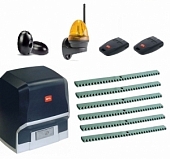Автоматика для откатных ворот BFT ARES BT A 1000KIT K6, комплект: привод, лампа, фотоэлементы, 2 пульта, 6 реек 