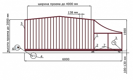 Откатные ворота из дерева серии ГОРКА, купить в любом городе России с доставкой, размер 4 000х2 000, цвет 82ad33be-9aed-11e3-81d6-e447bd2f56ba, цена 76 570 руб.
