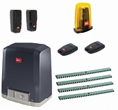 Автоматика для откатных ворот BFT DEIMOS BT A400-KIT4, комплект: привод, фотоэлементы, лампа, 2 пульта, 4 рейки