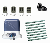 Автоматика для откатных ворот KSL-800 KIT-FK8-Т4, комплект: привод, 4 пульта, фотоэлементы, 8 реек