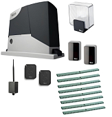 Автоматика для откатных ворот NICE RD400KITFULL8-BT, комплект: привод, 2 пульта, Bluetooth-модуль, фотоэлементы, лампа, 8 реек