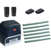 Автоматика для откатных ворот BFT ARES BT A 1000-F6, комплект: привод, фотоэлементы, 2 пульта, 6 реек