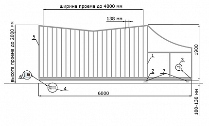 Откатные ворота из дерева серии КРЫЛЬЯ, купить в любом городе России с доставкой, размер 4 000х2 000, цвет e128fd37-9af7-11e3-81d6-e447bd2f56ba, цена 76 570 руб.