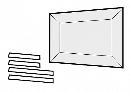 HORMANN 3044902 Филенка кассеты с четвертными валиками (северная ель, клееная древесина)