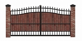 Откатные ворота КОРН ПРЕМИУМ, модель Камея, толщина 60 мм
