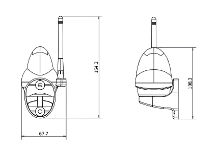 КОРН ADL-2T Лампа сигнальная светодиодная с антенной КОРН ADL-2T