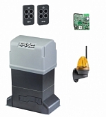 Автоматика для откатных ворот FAAC 844ERKIT-LK, комплект: привод, радиоприемник, 2 пульта, лампа