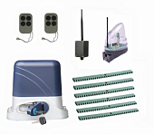 Автоматика для откатных ворот KSL-1300 KIT-L5K6-BT, комплект: привод, 2 пульта, Bluetooth-модуль, лампа, 6 реек