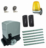 Автоматика для откатных ворот AN-MOTORS ASL500KIT FULL6, комплект: привод, 2 пульта, лампа, фотоэлементы, 6 реек