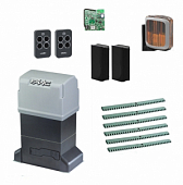 Автоматика для откатных ворот FAAC 844ERKIT FULL-A6, комплект: привод, радиоприемник, 2 пульта, фотоэлементы, лампа, 6 реек