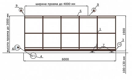 Откатные ворота 4 метра серии ЭКО-СП, купить в любом городе России с доставкой, размер 4 000х2 000, цвет e128fd62-9af7-11e3-81d6-e447bd2f56ba, цена 41 400 руб.