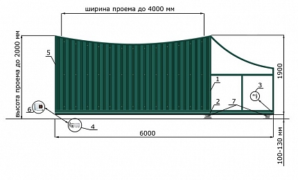 Откатные ворота из дерева серии ЛУНА, купить в любом городе России с доставкой, размер 4 000х2 000, цвет e128fd18-9af7-11e3-81d6-e447bd2f56ba, цена 80 470 руб.