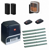 Автоматика для откатных ворот BFT ARES BT A 1000-KIT-A6, комплект: привод, фотоэлементы, лампа, 2 пульта, 6 реек