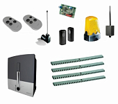 Автоматика для откатных ворот CAME BXL04AGS FULL4-BT, комплект: привод, радиоприемник, 2 пульта, фотоэлементы, лампа, антенна, 4 рейки, Bluetooth-моду